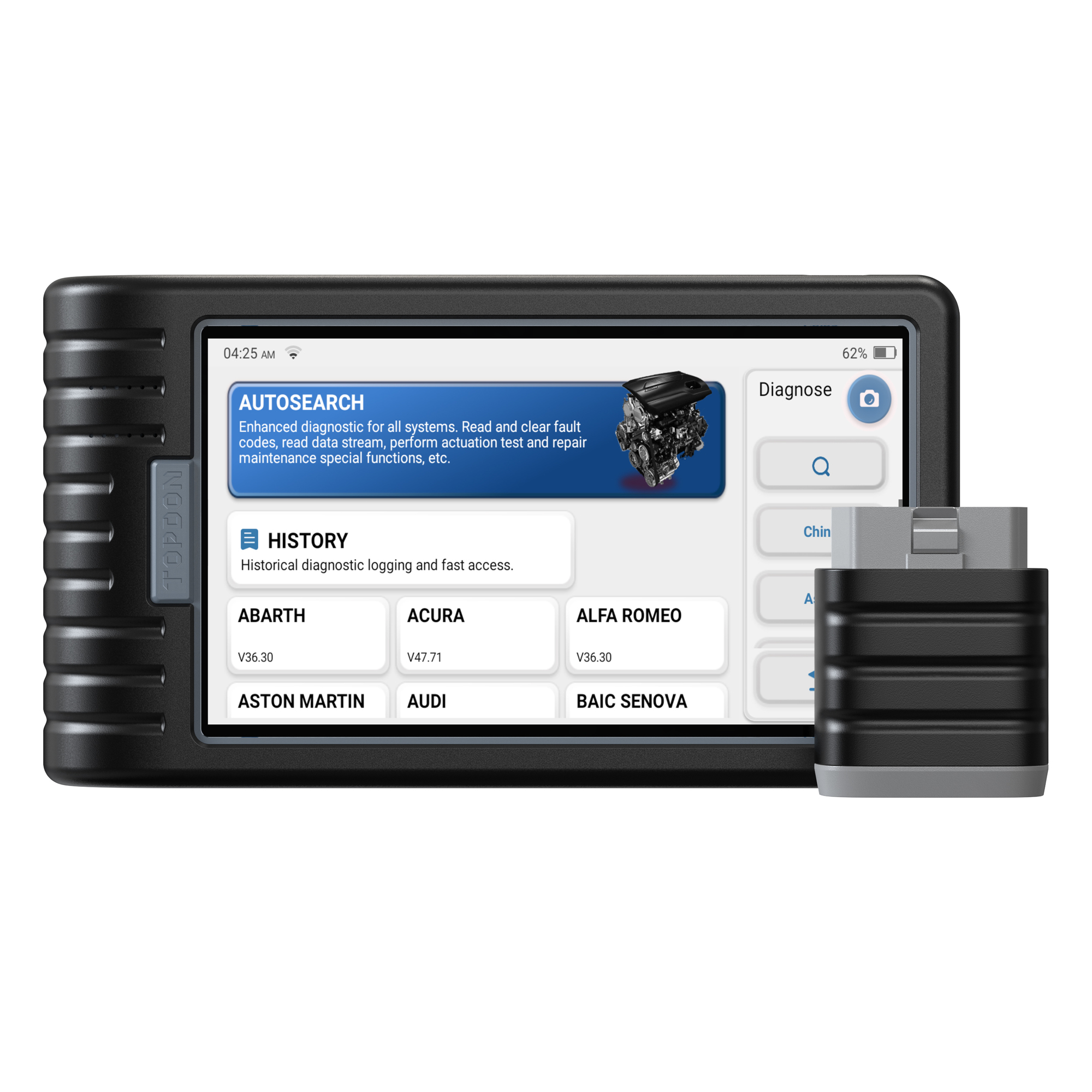 TOPDON, Bluetooth ArtiDiag 800BT, Bi-Directional Diagnostics, Model# AD800BT